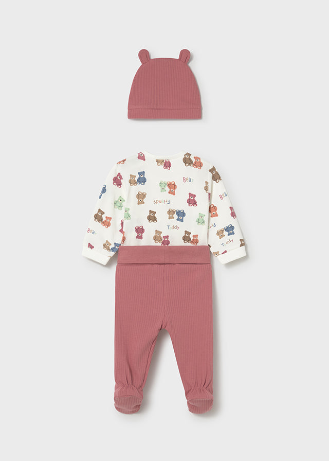 Conjunto polaina body y gorro.