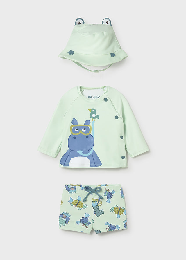 Conjunto de baño bebé de 3 piezas.