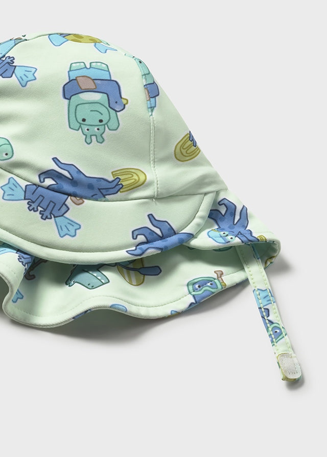 Conjunto de baño con gorro bebé