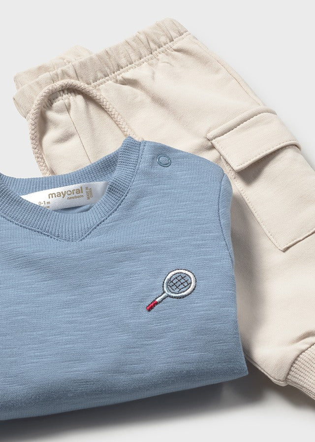 Conjunto punto 4 piezas : 2 sudaderas + 2 pantalones.