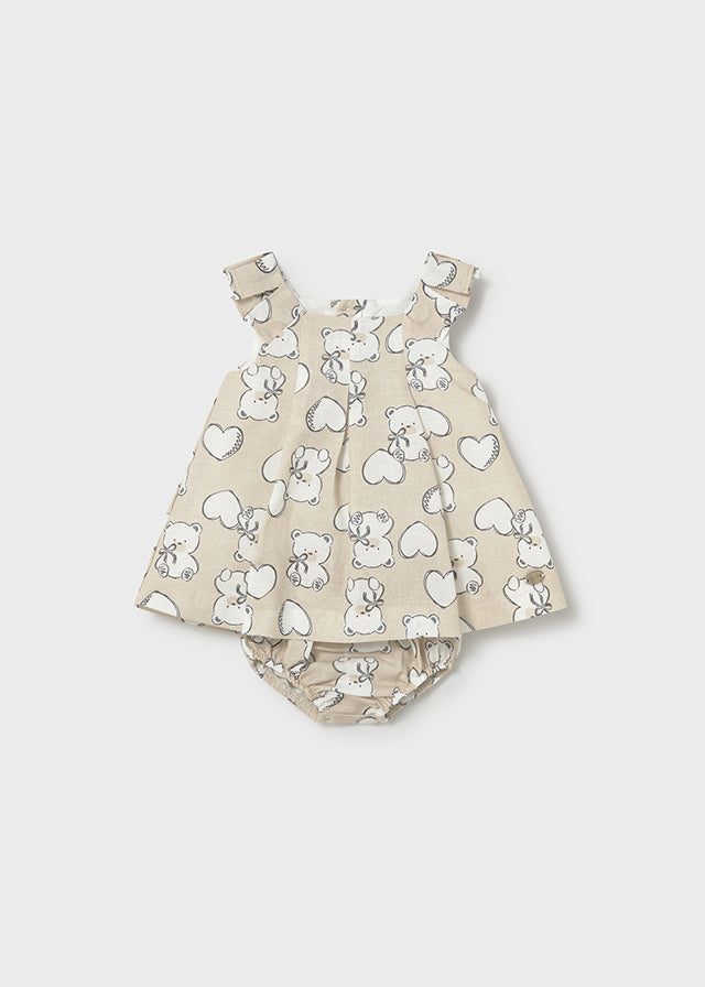 Vestido lino estampado bebé