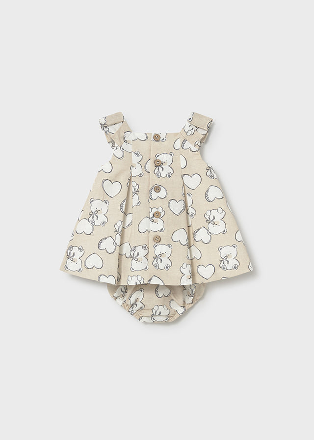 Vestido lino estampado bebé