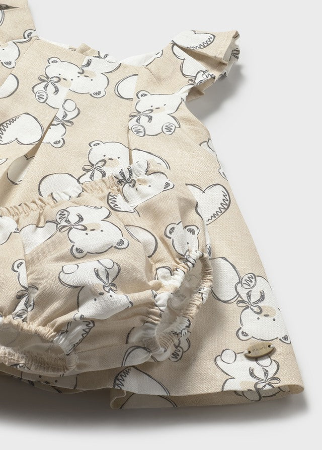 Vestido lino estampado bebé
