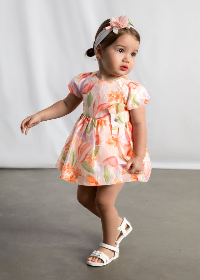 Vestido bebé estampado floral.