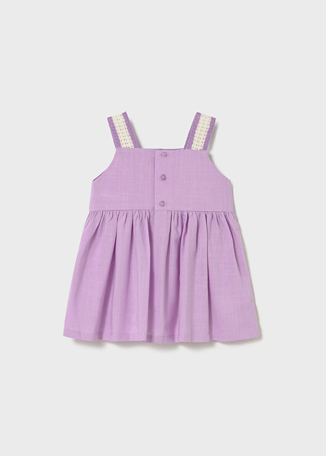 Vestido combinado crochet