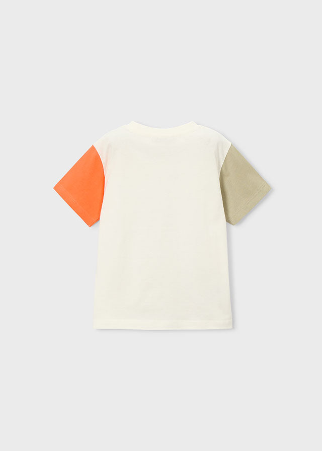 Camiseta manga corta combinada niño