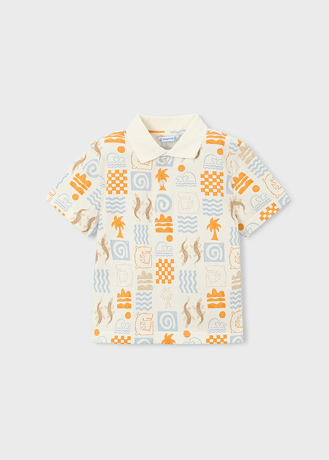 Polo manga corta estampado niño
