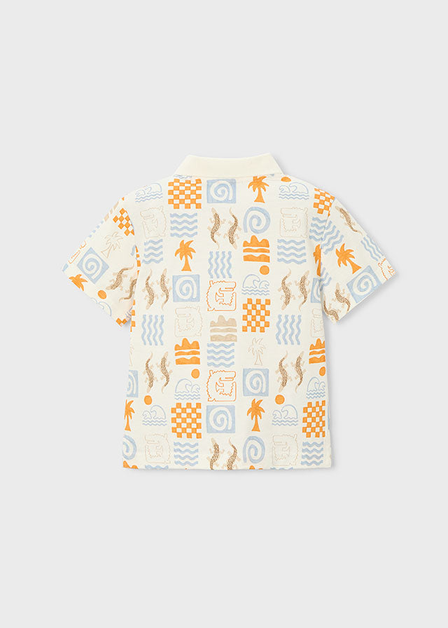 Polo manga corta estampado niño