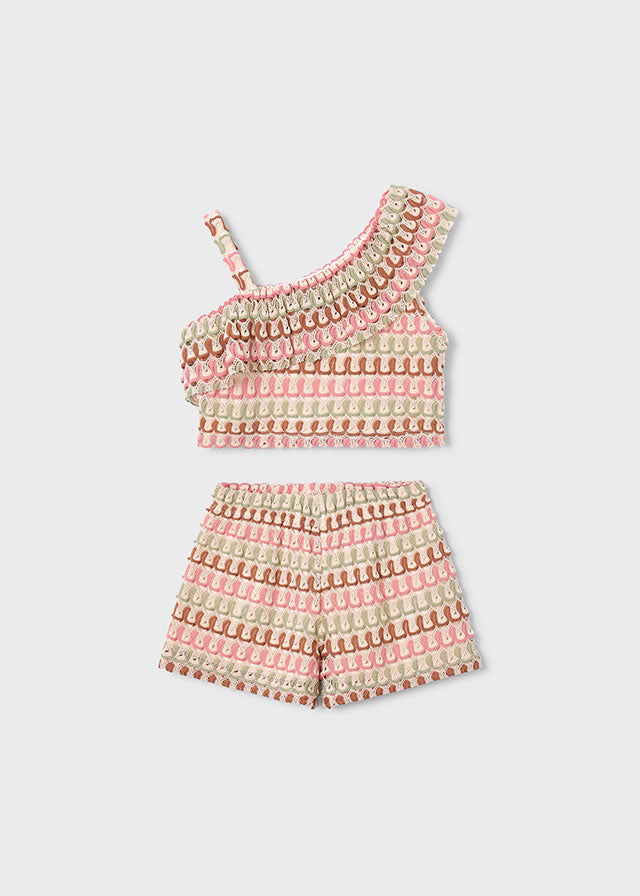 Conjunto short punto fantasia