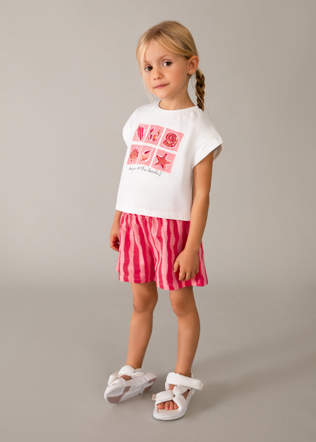 Conjunto short felpa flame