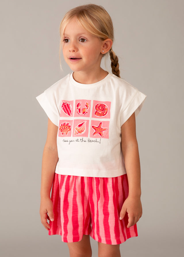 Conjunto short felpa flame