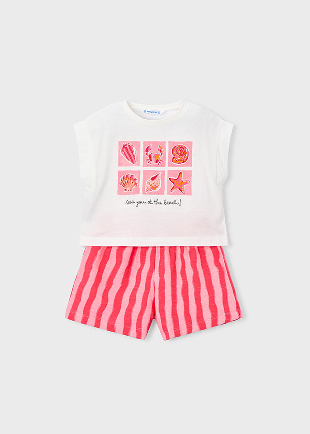 Conjunto short felpa flame