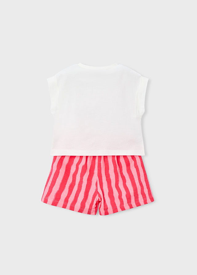 Conjunto short felpa flame