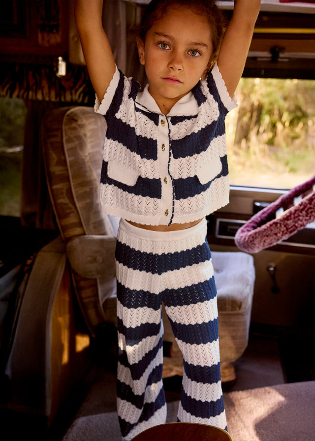 Conjunto pantalon largo tricot