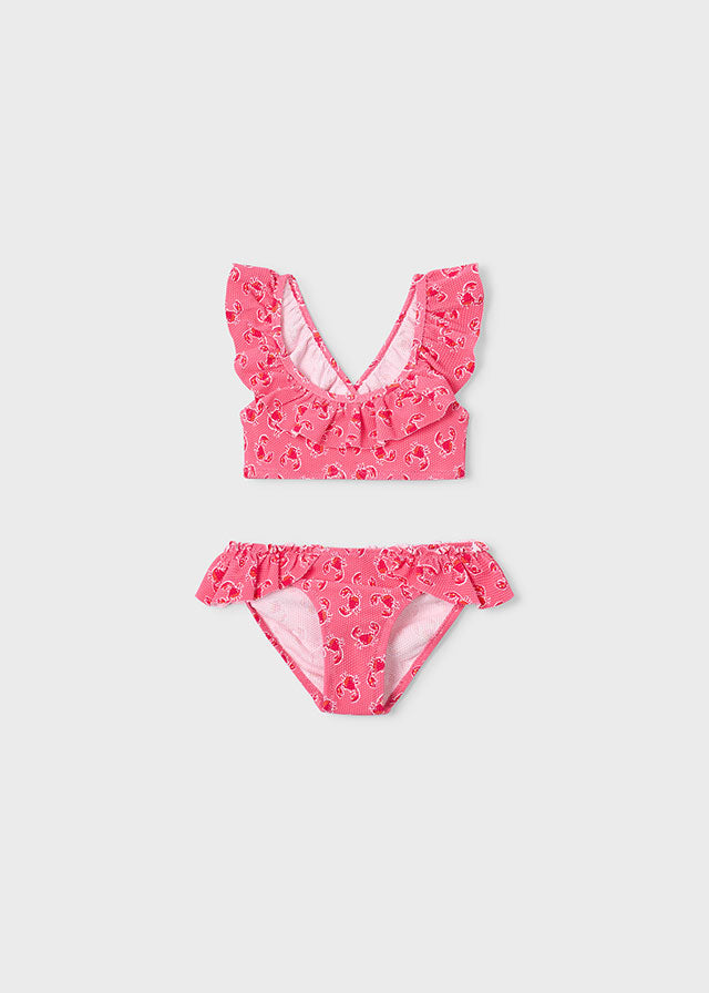 Bikini volantes estampado niña
