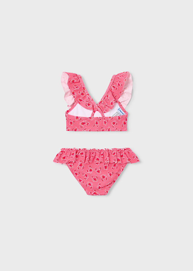 Bikini volantes estampado niña