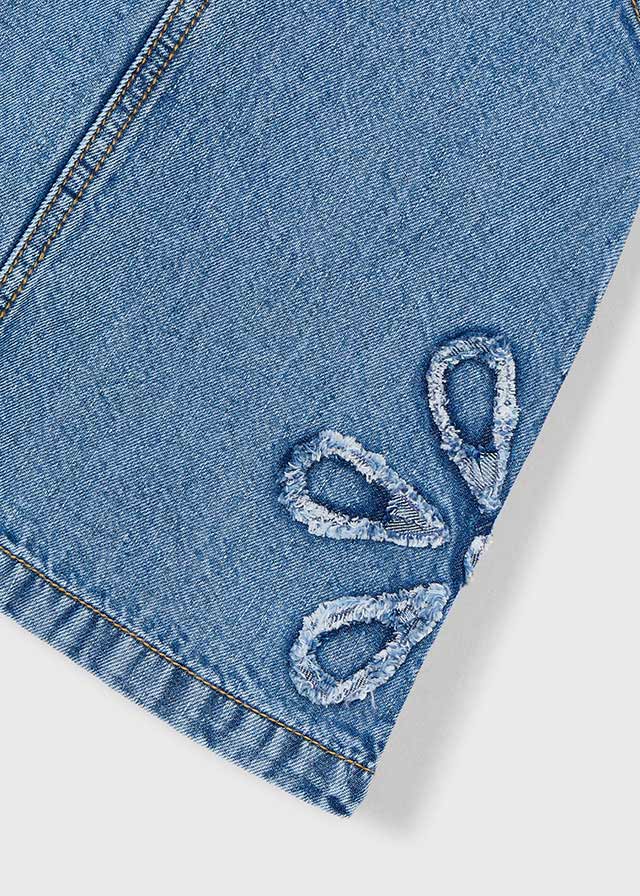 Peto denim fluido niña