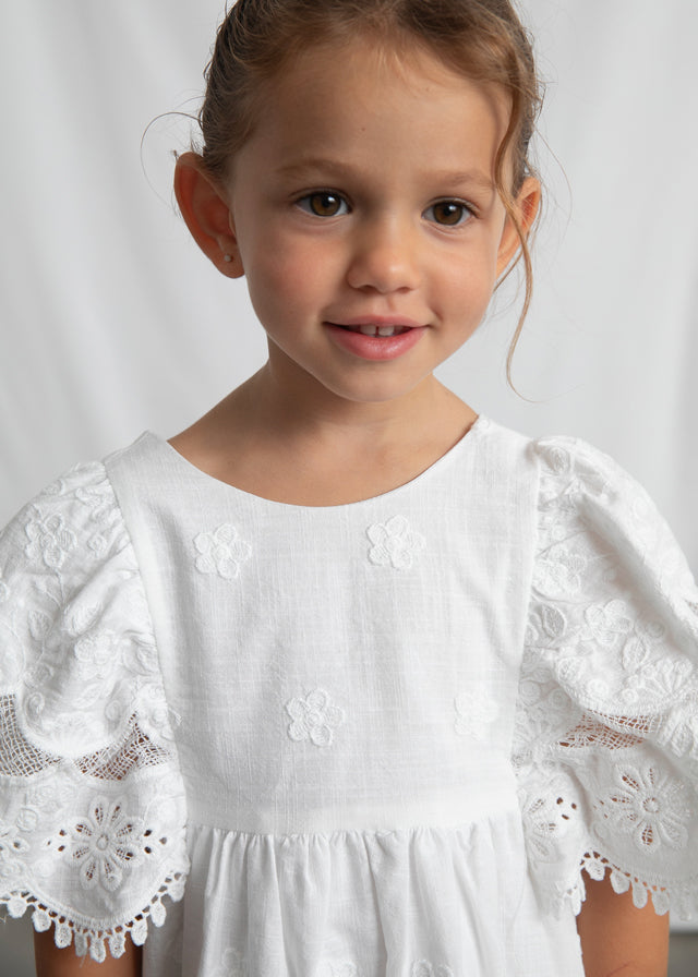 Vestido algodon bordado