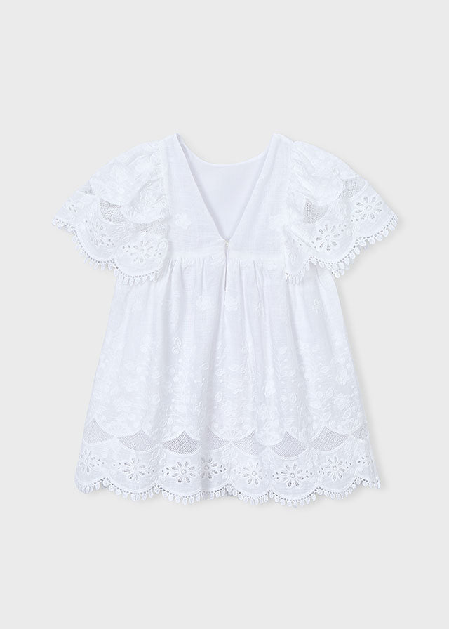 Vestido algodon bordado