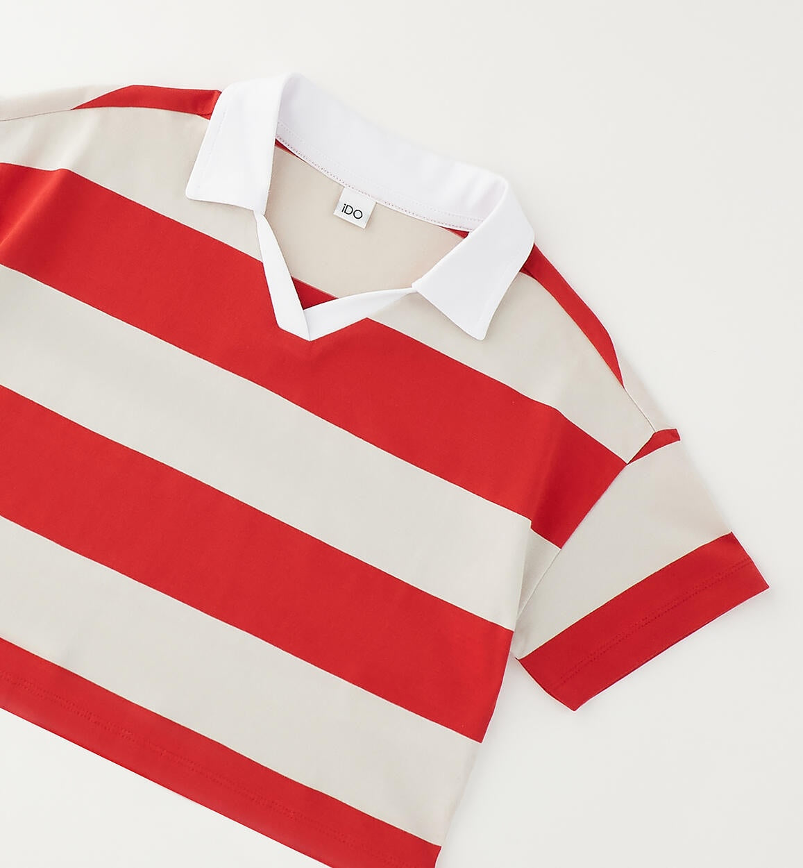 Polo crop de rayas