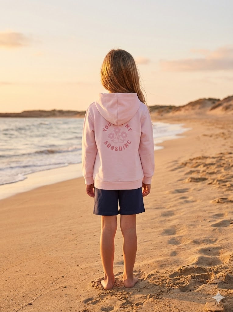 Sudadera niña rosa bebé