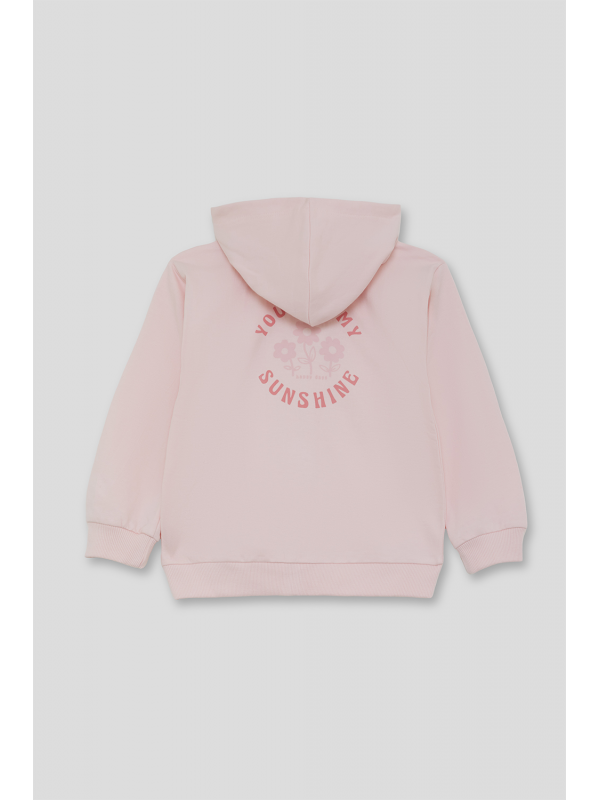 Sudadera niña rosa bebé