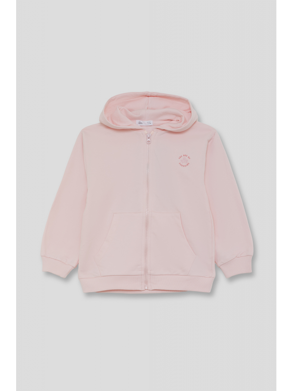 Sudadera niña rosa bebé