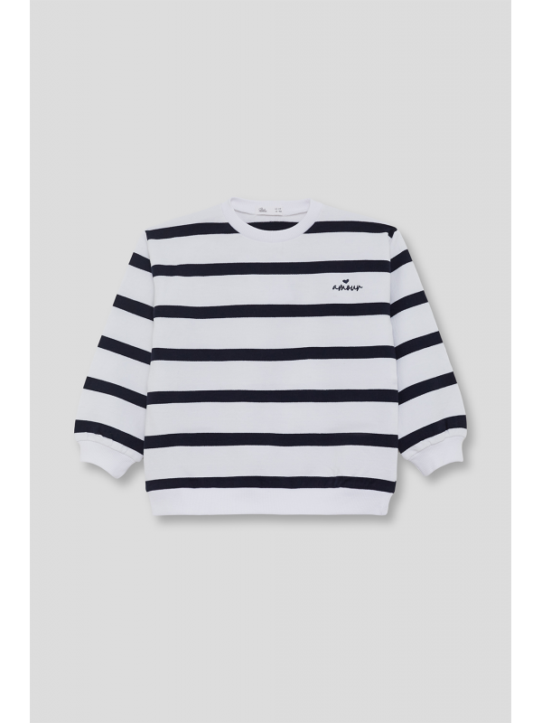 Sudadera niña rayas