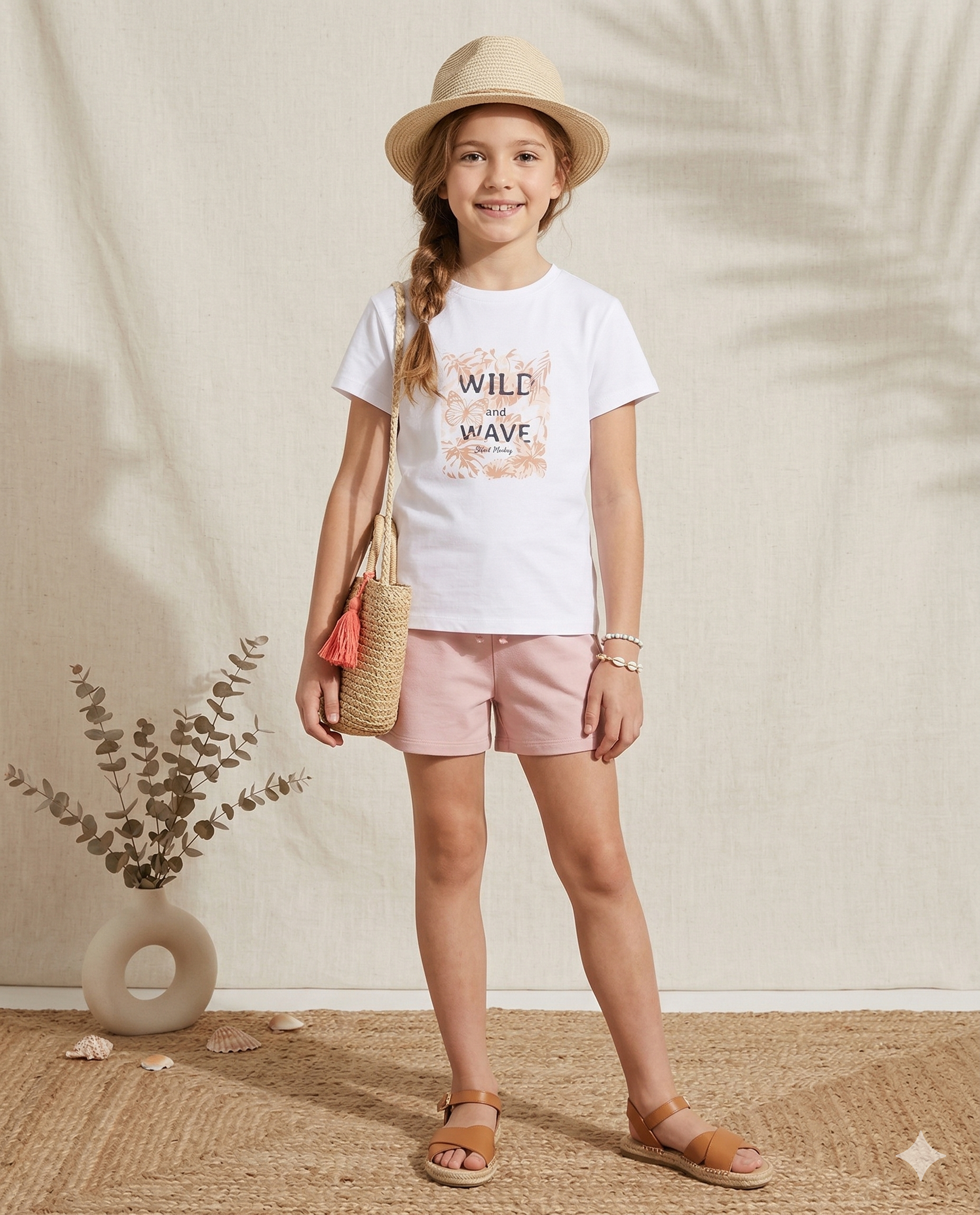 Conjunto camiseta y short niña