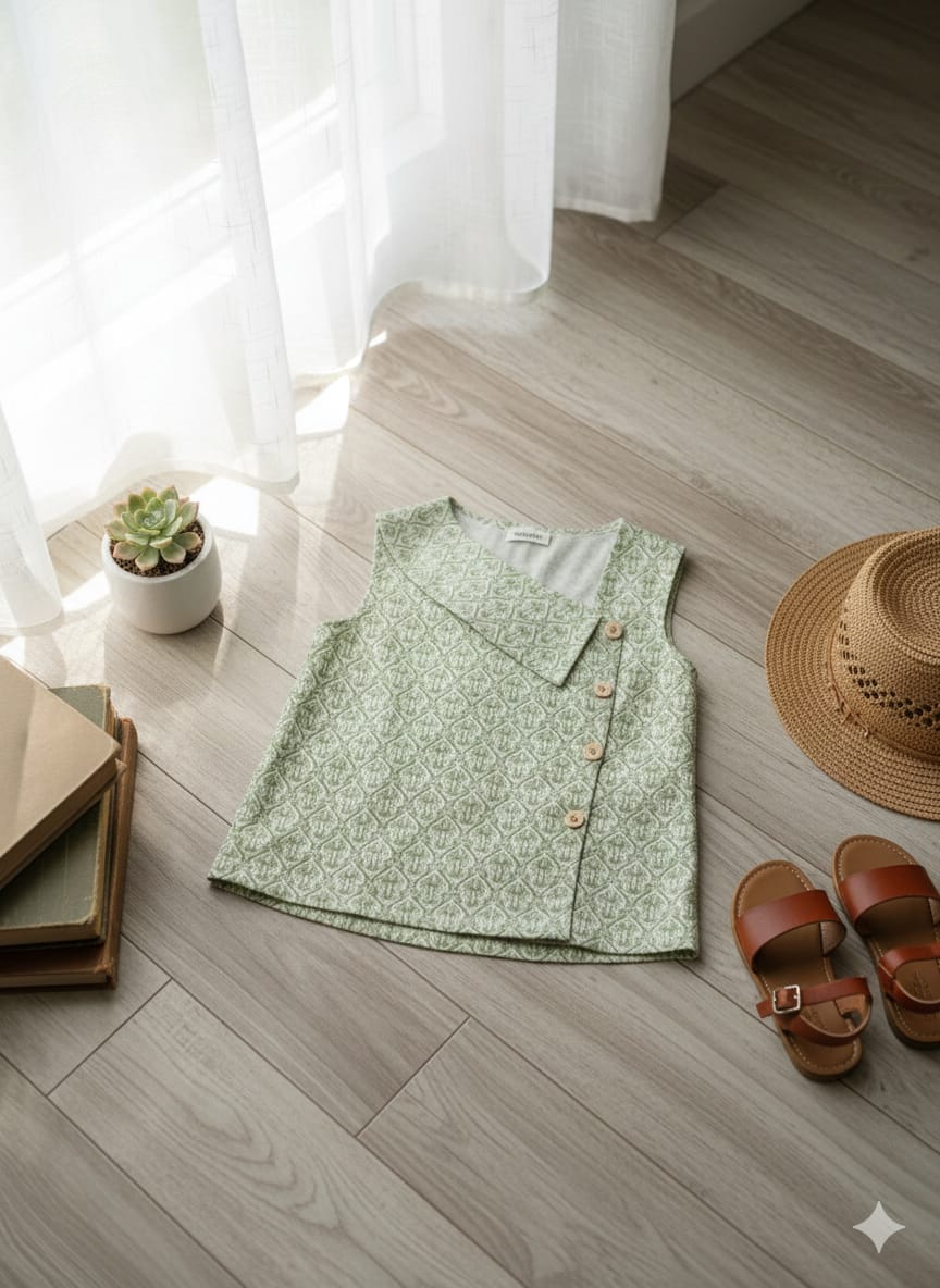 Top Niña Asimetrico