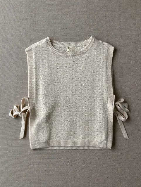 Chaleco Niña Chica De Punto Crudo