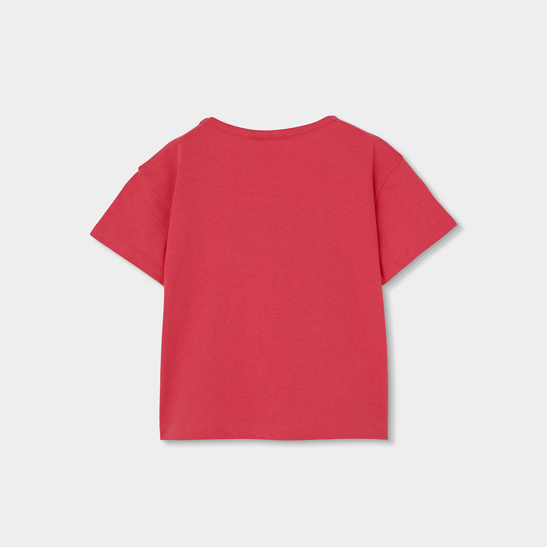 Camiseta niña algodón fresa