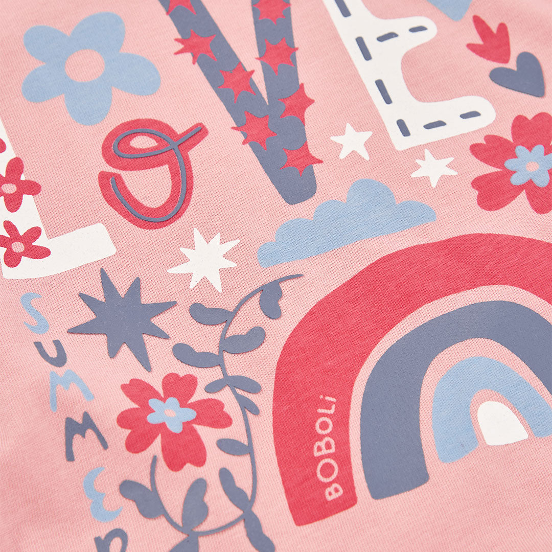 Conjunto camiseta y bermuda algodón de niña