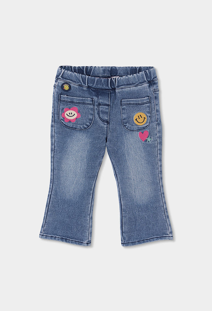 Pantalón denim punto de niña