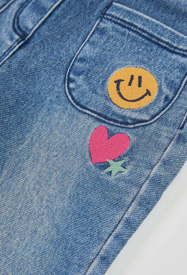 Pantalón denim punto de niña