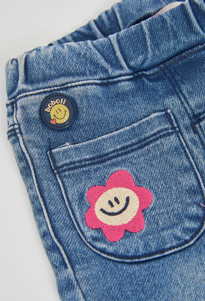 Pantalón denim punto de niña