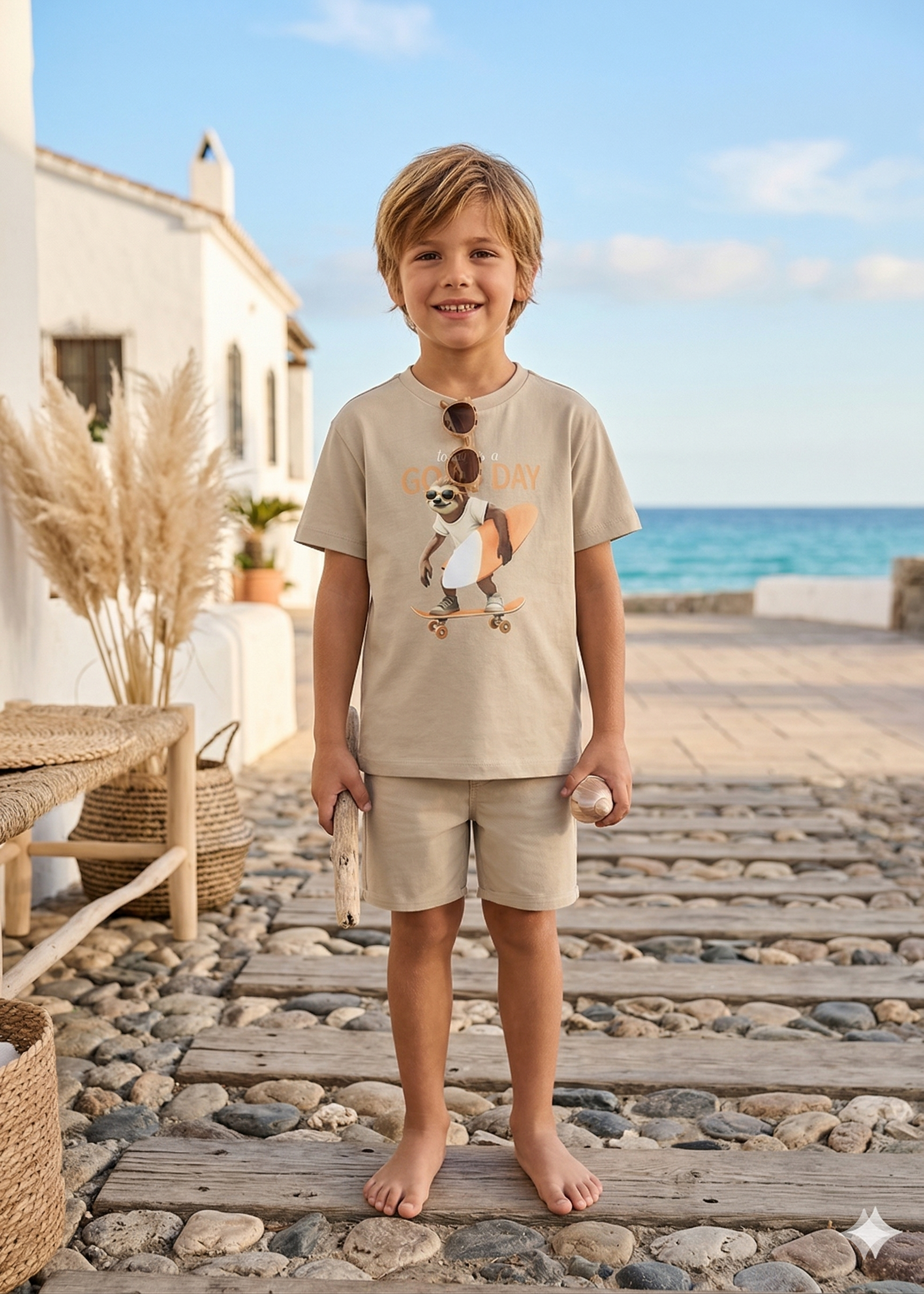 Camiseta manga corta good day