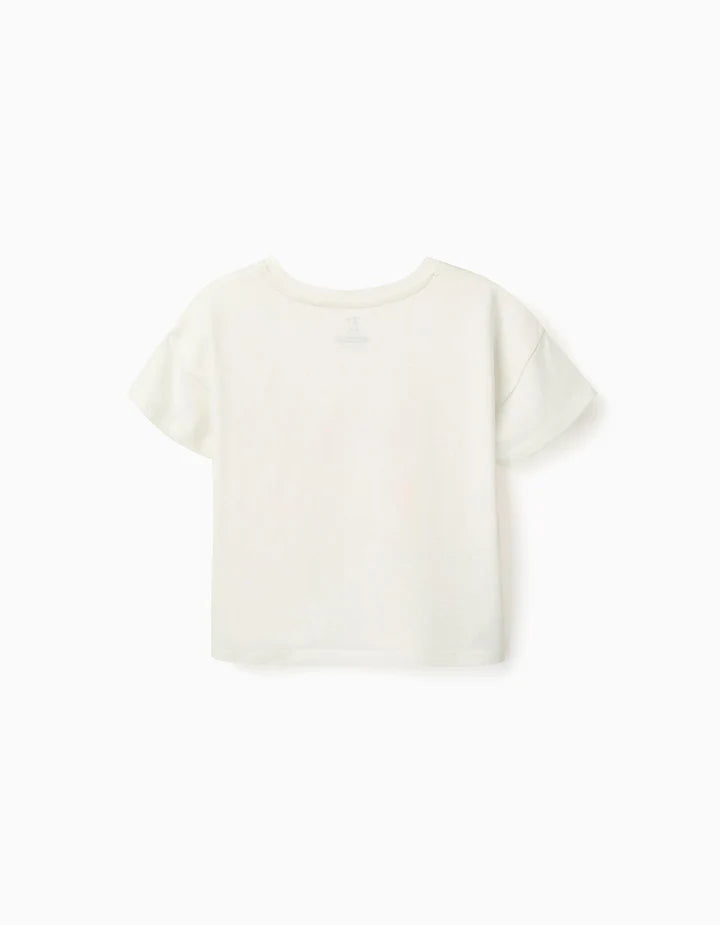 Camiseta manga corta estampada niña