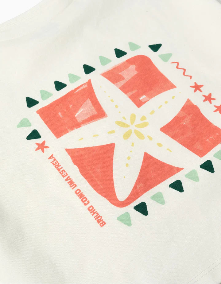 Camiseta manga corta estampada niña