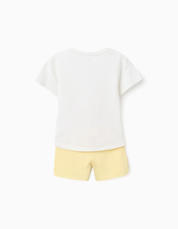 Conjunto camiseta y short algodón niña