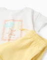 Conjunto camiseta y short algodón niña
