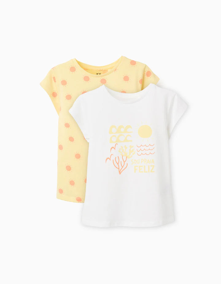 Pack 2 camisetas manga corta niña