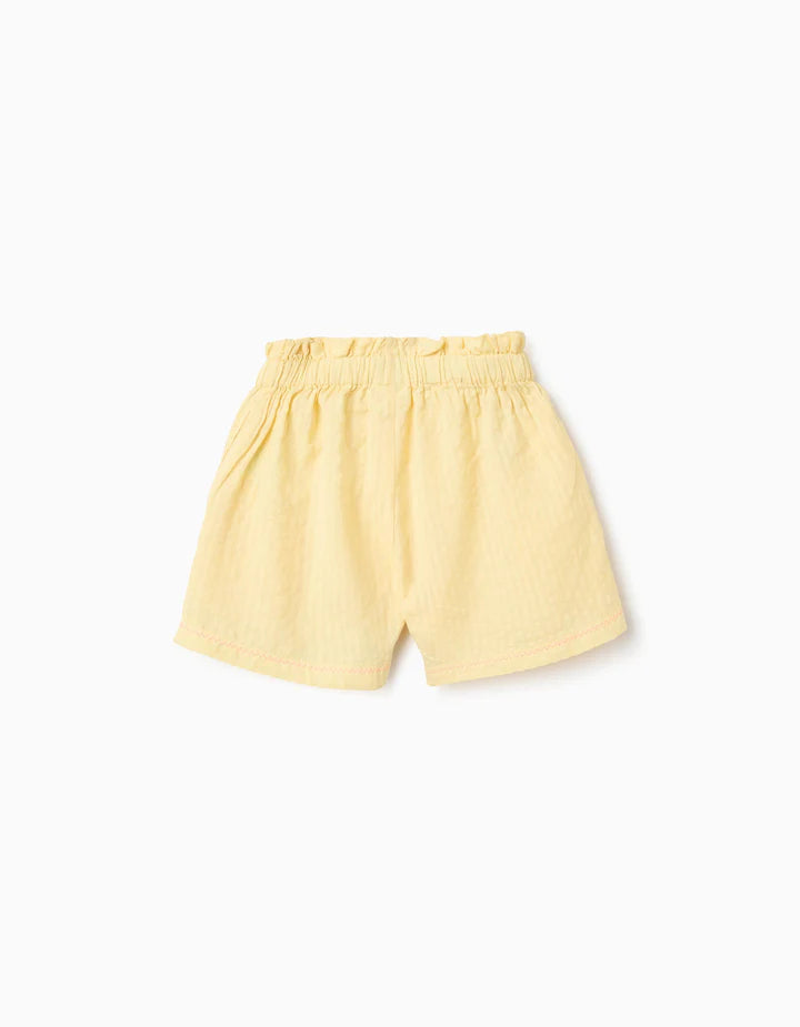 Short algodón con cintura paperbag niña