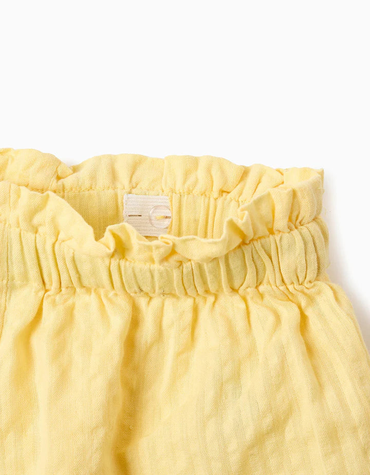 Short algodón con cintura paperbag niña