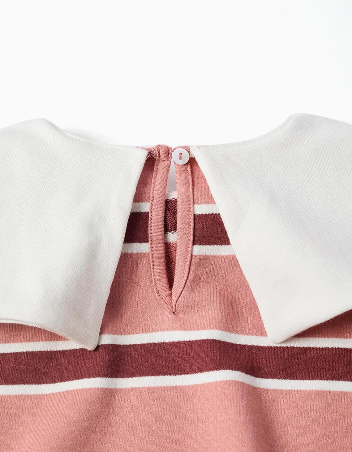 Sudadera de felpa a rayas niña