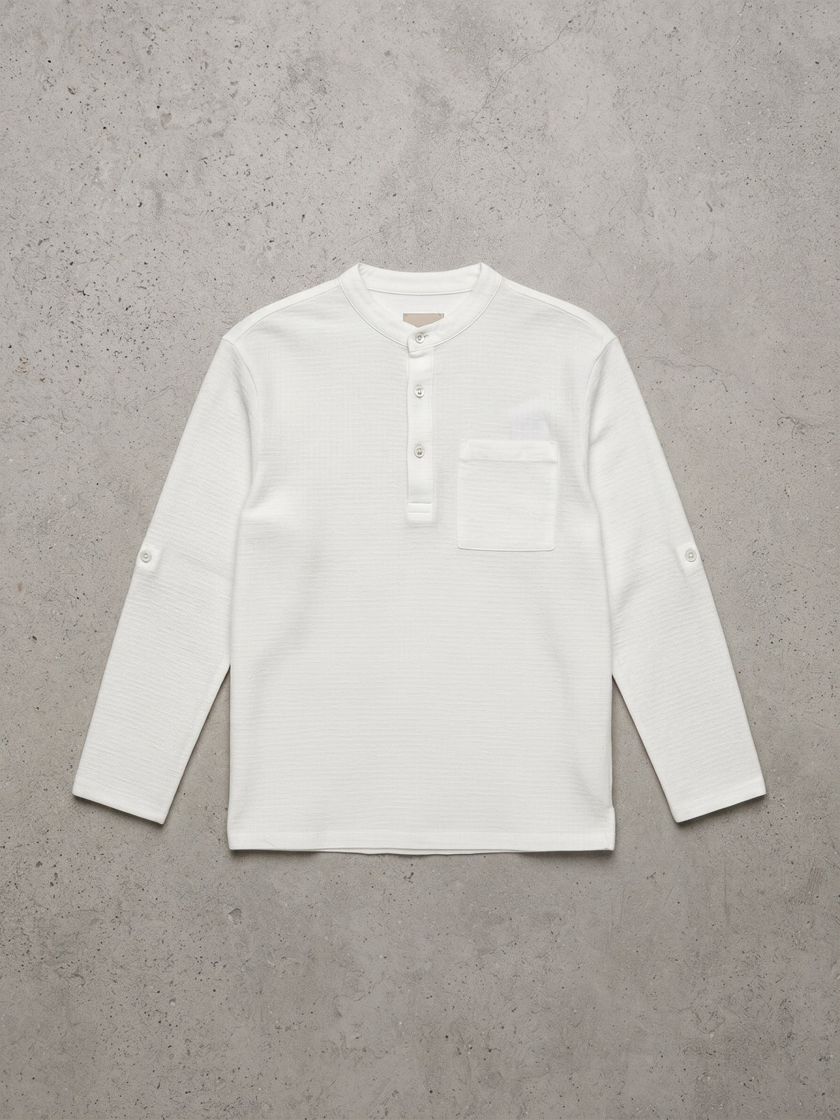 Camisa cuello mao blanca niño