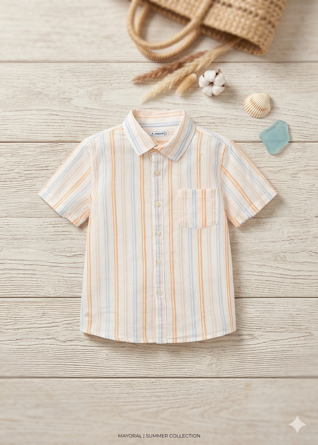 Camisa manga corta lino