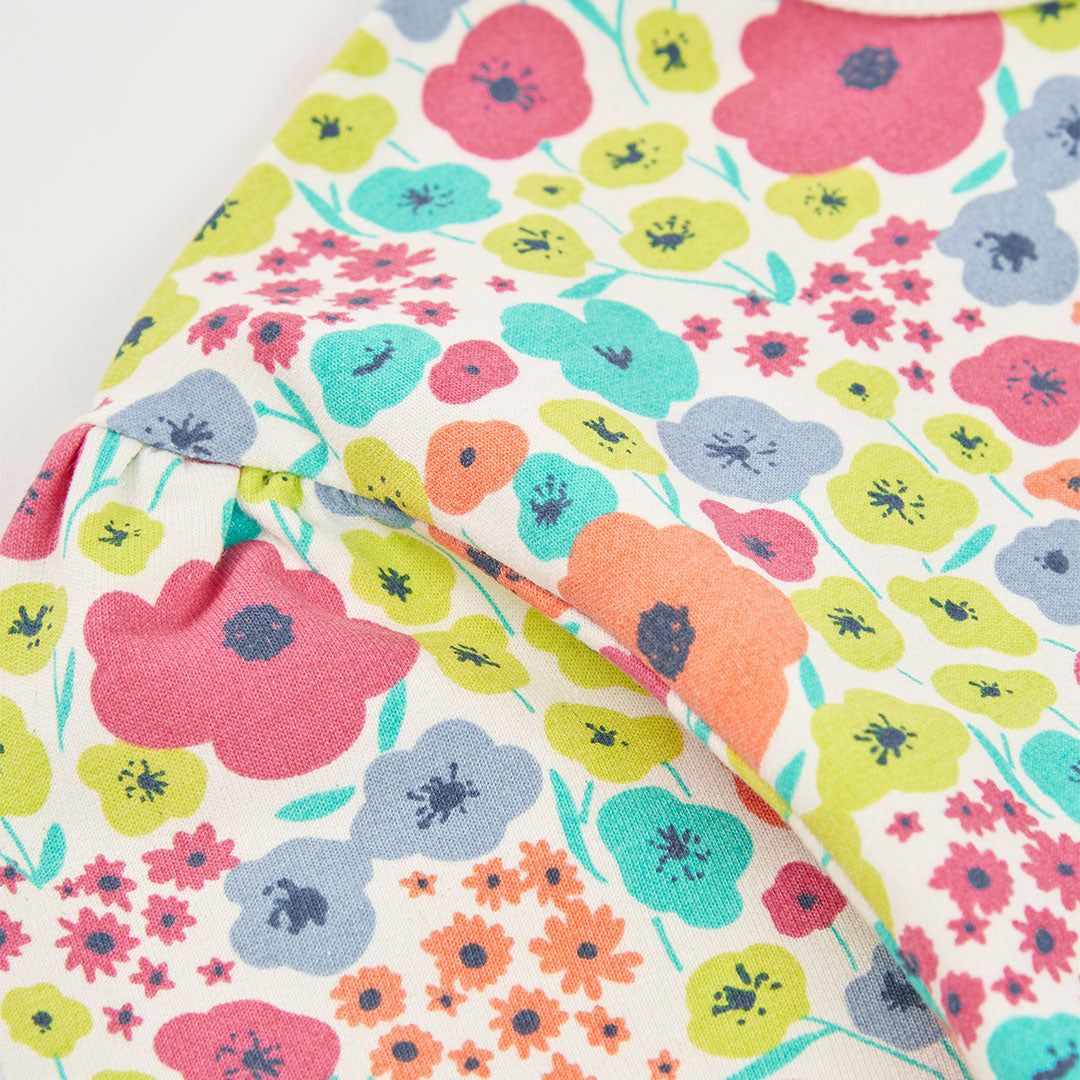 Sudadera felpa flores de niña