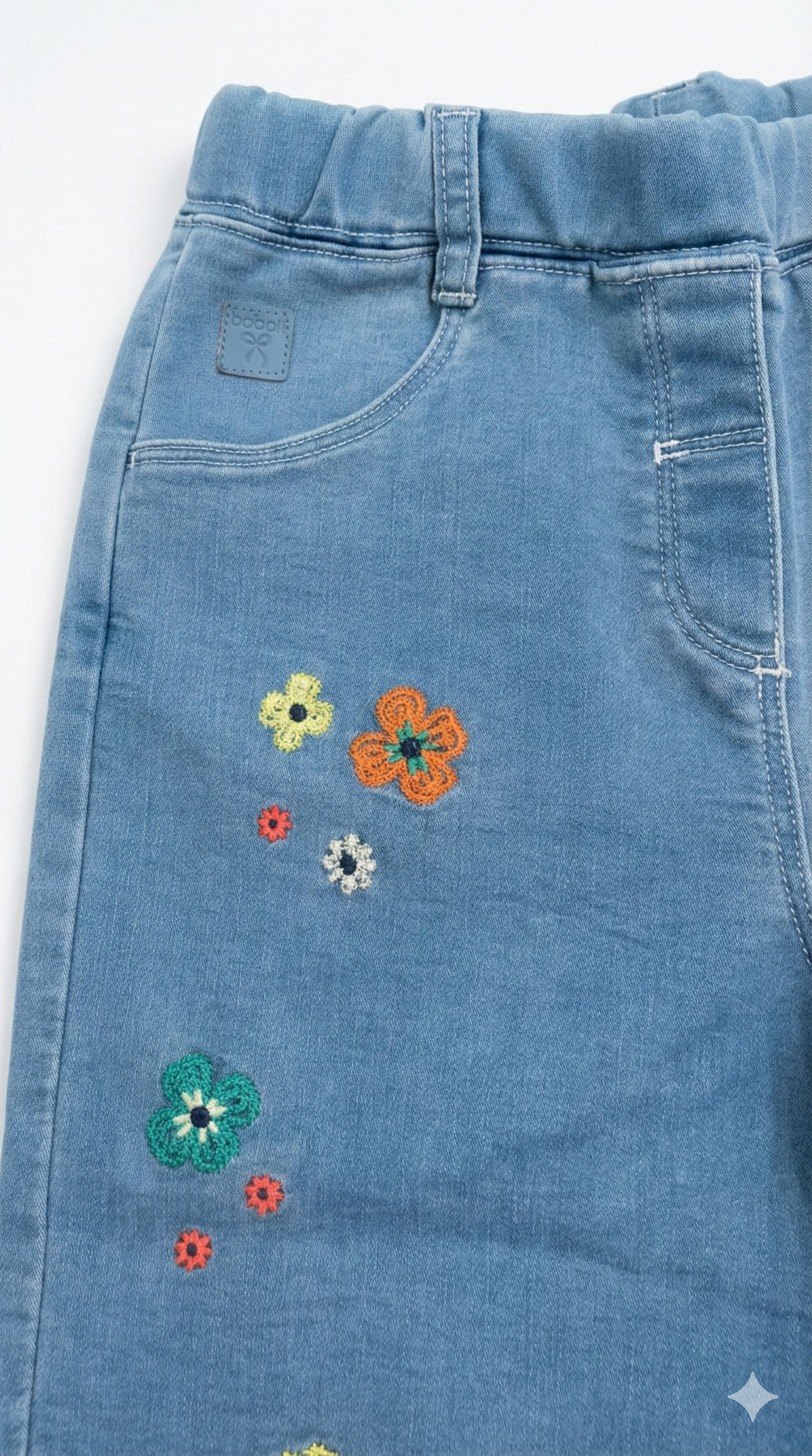 Pantalón denim punto de niña