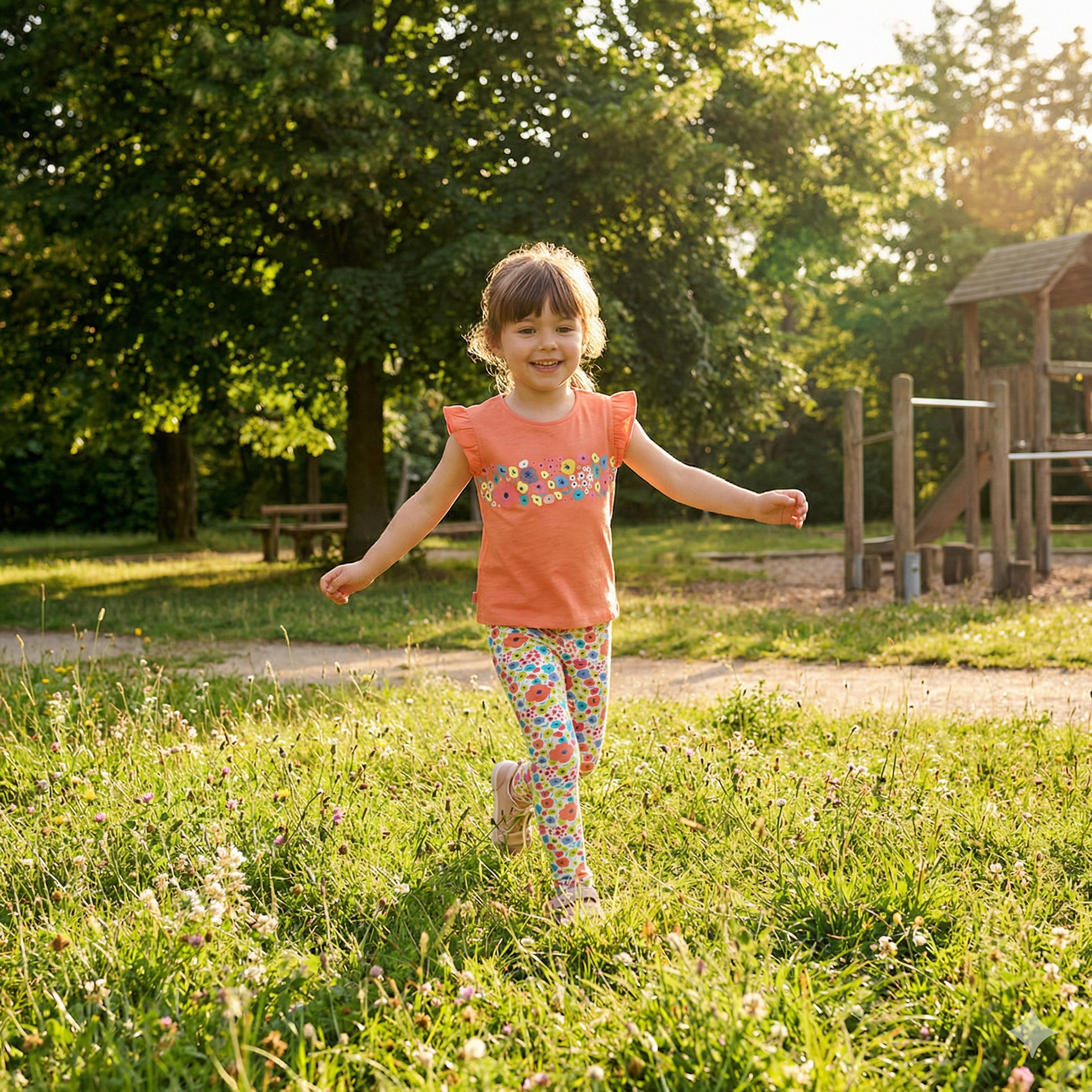 Leggings punto elástico de niña